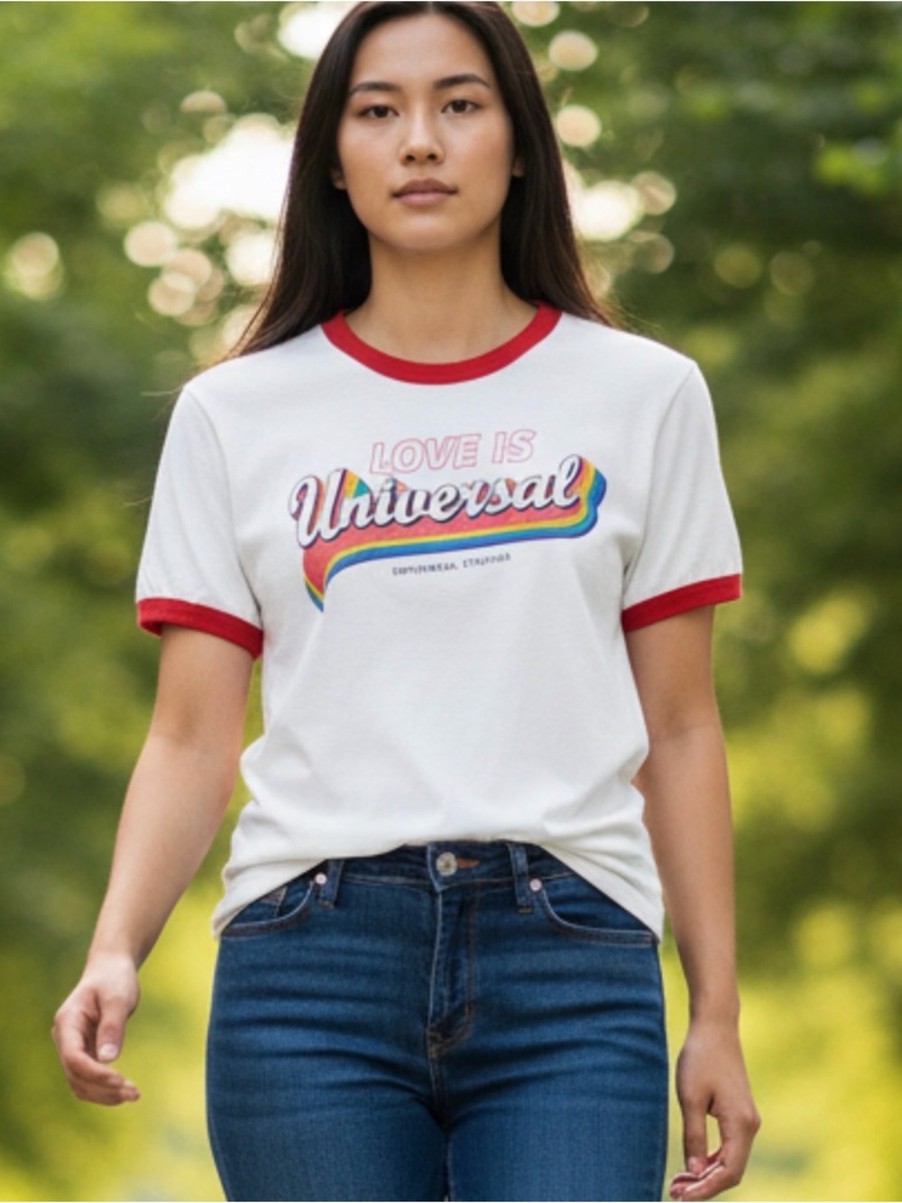 Universal Studios Love Is Universal Pride T-Shirt White Unisex Size L